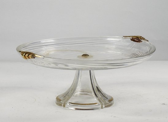 Alzatina Transparent Glass with Art Deco Handles-RAQ-941111