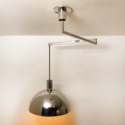 AM/AS Ceiling Lamp with Chromed Swing Arm by Franco Albini for Sirrah, 1960s-VDW-955635