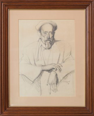 Amador Garrell I Soto, Study of a Imam, 1947, Pencil on Paper-AOI-1360117