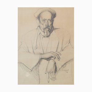 Amador Garrell I Soto, Study of a Imam, 1947, Pencil on Paper-AOI-1360117