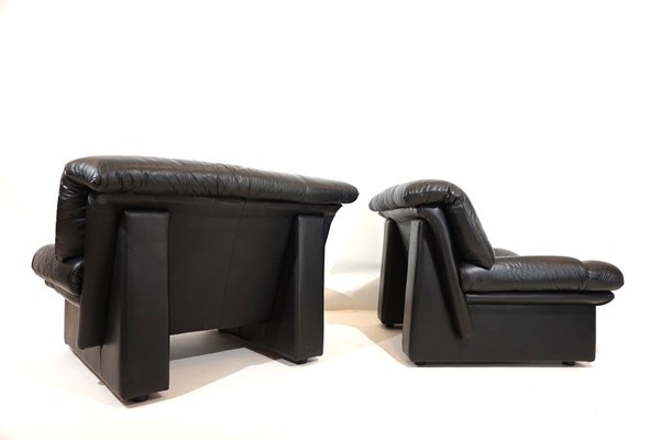 Ambassador Armchairs in Leather by Nicoletti Salotti for Avanti, 1980s, Set of 2-HUW-1782827