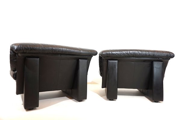 Ambassador Armchairs in Leather by Nicoletti Salotti for Avanti, 1980s, Set of 2-HUW-1782827