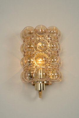 Amber Bubble Glass Sconce by Helena Tynell for Limburg, Germany-UGR-1172948