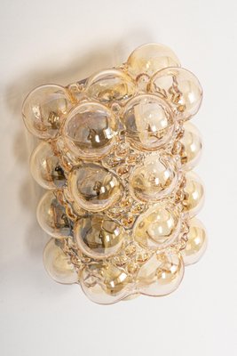 Amber Bubble Glass Sconce by Helena Tynell for Limburg, Germany-UGR-1172948