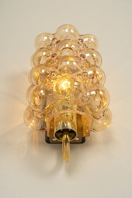 Amber Bubble Glass Sconce by Helena Tynell for Limburg, Germany-UGR-1172948