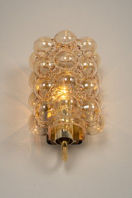 Amber Bubble Glass Sconce by Helena Tynell for Limburg, Germany-UGR-1172948