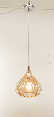 Amber Bubble Murano Glass Pendant Lamp in Tobacco Color-QLH-1309303