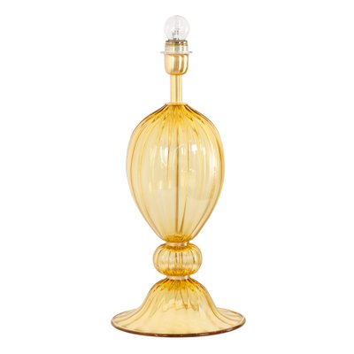 Amber Murano Glass Table Lamp in the style of Mazzega, 1990s-MPO-1113199