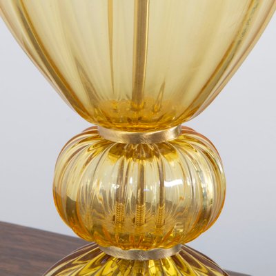 Amber Murano Glass Table Lamp in the style of Mazzega, 1990s-MPO-1113199