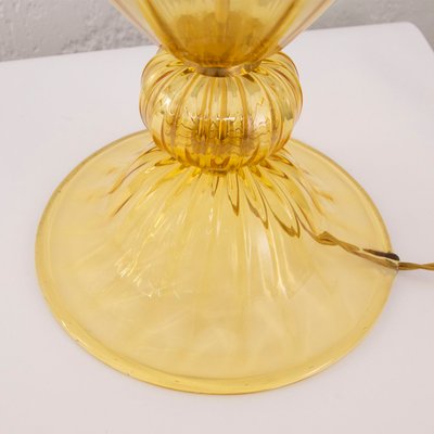 Amber Murano Glass Table Lamp in the style of Mazzega, 1990s-MPO-1113199