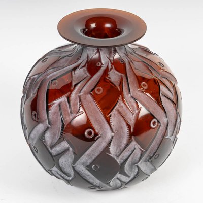 Amber Tinted Penthièvre Vase by René Lalique, 1928-DFB-2028194