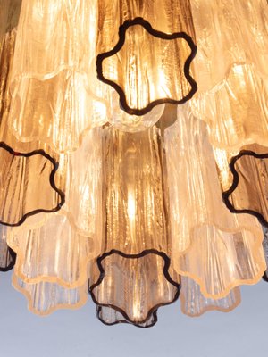 Amber Venini Tronchi Murano Glass & Brass Flush Mount Ceiling Light by J. T. Kalmar-DEK-1131833