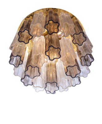 Amber Venini Tronchi Murano Glass & Brass Flush Mount Ceiling Light by J. T. Kalmar-DEK-1131833