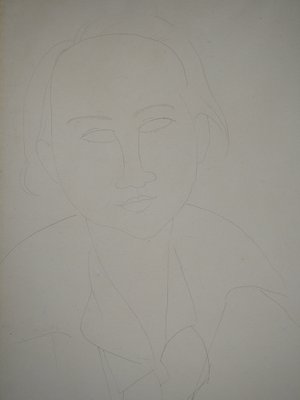 Amedeo Modigliani, Portrait of Elena, 1917, Original Drawing-KHH-1200815