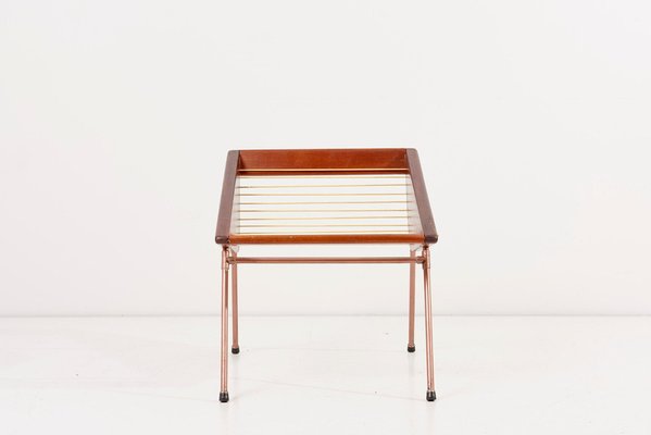 American DIY Studio Stool with Copper Pipes and Webbing, 1960s-SFD-1232345