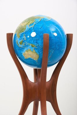 American Studio Globe Stand with Globe by Bud Tullis, 1981-SFD-631575