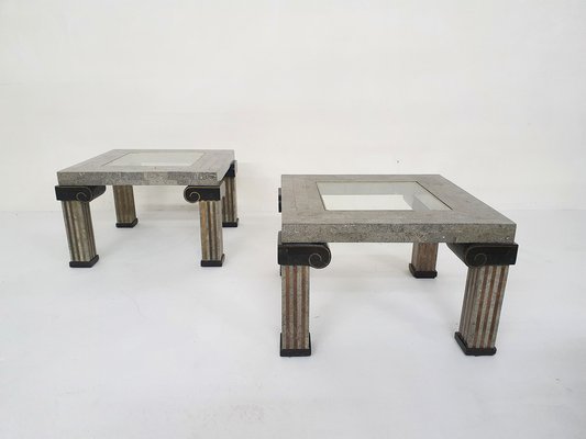 American Tesselated Coffee Tables attributed to Maitland Smith, 1980s, Set of 2-ZO-1791481