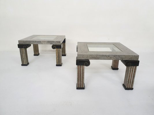 American Tesselated Coffee Tables attributed to Maitland Smith, 1980s, Set of 2-ZO-1791481