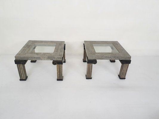 American Tesselated Coffee Tables attributed to Maitland Smith, 1980s, Set of 2-ZO-1791481