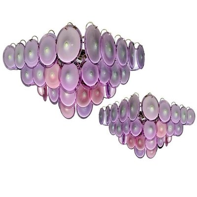 Amethyst Murano Disc Chandelier, 1970s-MBH-1032366