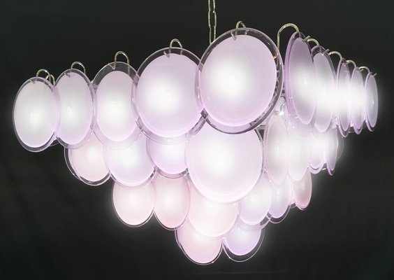 Amethyst Murano Disc Chandelier, 1970s-MBH-1032366