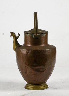 Amphora Copper Jug ​​with Brass Spout, Italy, 1800-RAQ-1126742