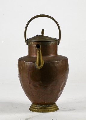 Amphora Copper Jug ​​with Brass Spout, Italy, 1800-RAQ-1126742