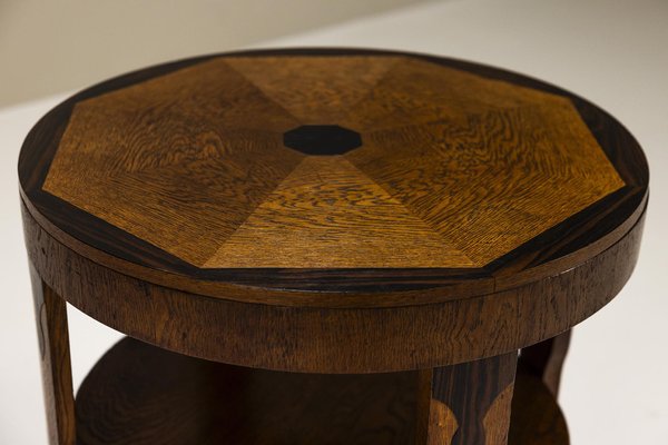 Amsterdam School Coffee Table in Oak and Coromandel Details, 1930s-UQV-1811037