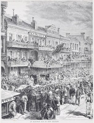 An Election Day in New Orleans - Original Lithograph by H.-T. Hildibrand - 1880 1880-ZCI-758740