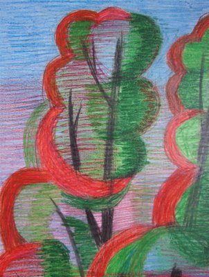 Anastasia Avraliova, Tree No. 2, 2022, Colored Pencil on Paper-CHG-1508840