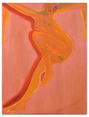 Anastasia Kurakina, Woman in Orange, Oil on Cardboard, 2018-ZCI-1168642