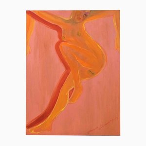 Anastasia Kurakina, Woman in Orange, Oil on Cardboard, 2018-ZCI-1168642