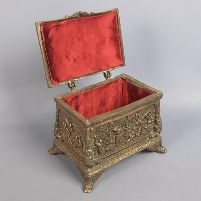 Ancient Bronze Box Casket by Bruno Ronzetti, 1890s-PWG-2034504