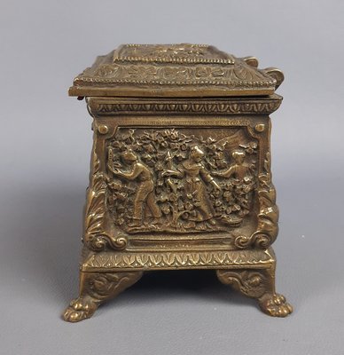 Ancient Bronze Box Casket by Bruno Ronzetti, 1890s-PWG-2034504