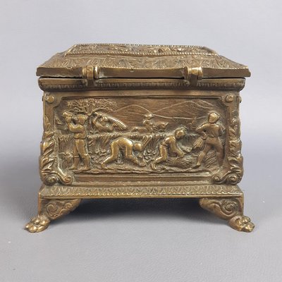 Ancient Bronze Box Casket by Bruno Ronzetti, 1890s-PWG-2034504