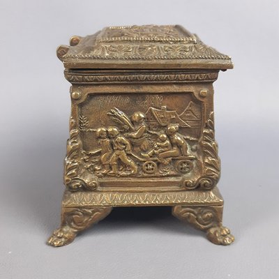 Ancient Bronze Box Casket by Bruno Ronzetti, 1890s-PWG-2034504