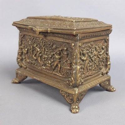 Ancient Bronze Box Casket by Bruno Ronzetti, 1890s-PWG-2034504