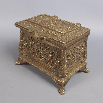 Ancient Bronze Box Casket by Bruno Ronzetti, 1890s-PWG-2034504