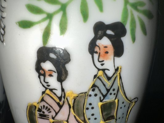 Ancient Japanese Hand-Painted Satsuma Vases, Set of 3-SZM-1787886