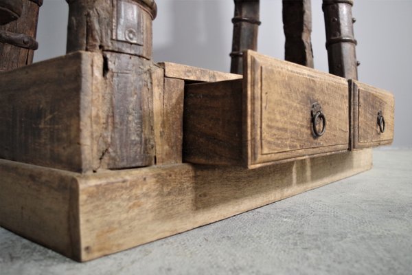 Ancient Shelving in Indian Teak Wood-KNM-1093706