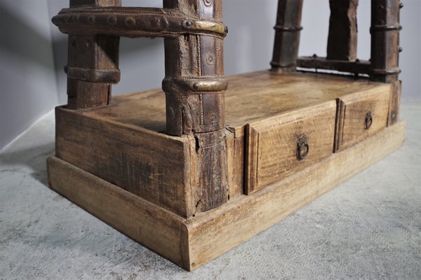 Ancient Shelving in Indian Teak Wood-KNM-1093706