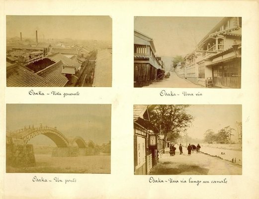 Ancient Views of Osaka - Hand-Colored Albumen Print 1870/1890 1870/1890-ZCI-757126