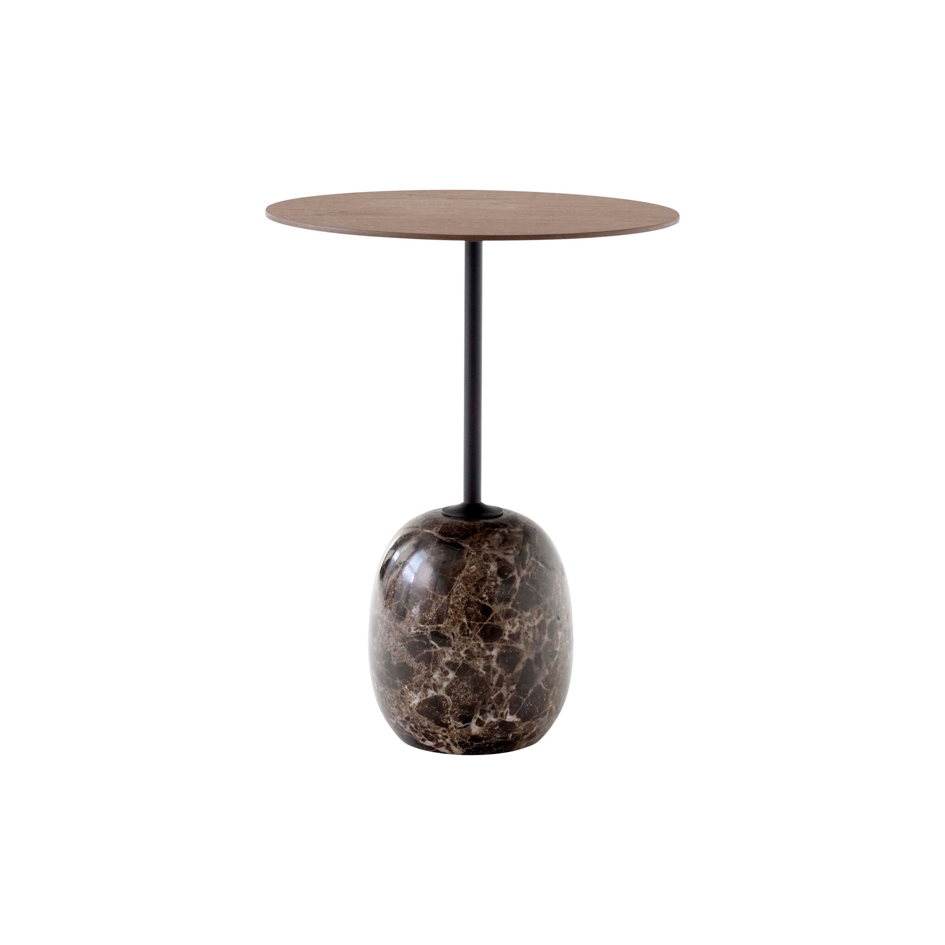 Lato LN8 Coffee Table by &tradition #Lacquered Walnut/ Emparador Marble