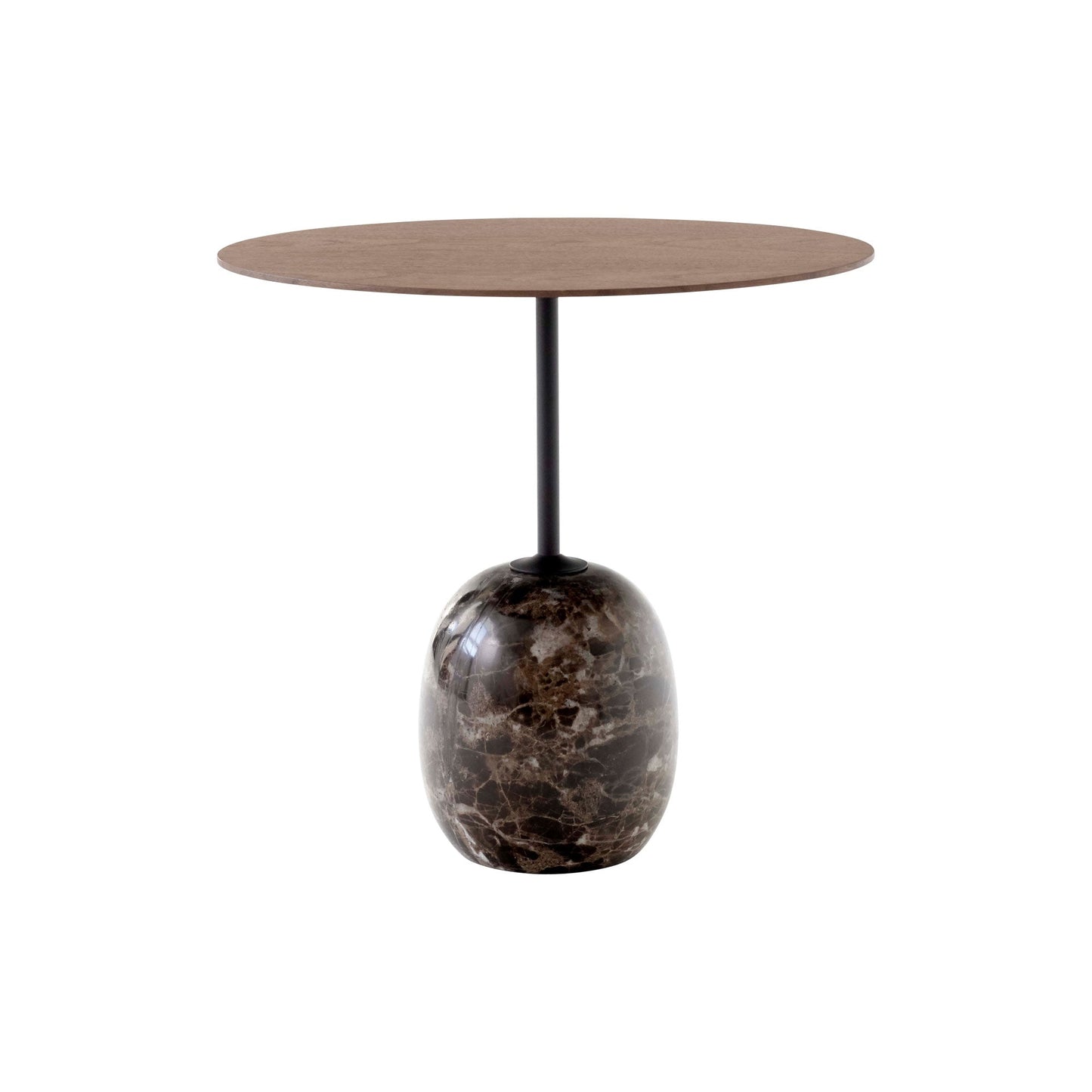 Lato LN9 Coffee Table by &tradition #Lacquered Walnut/ Emparador Marble