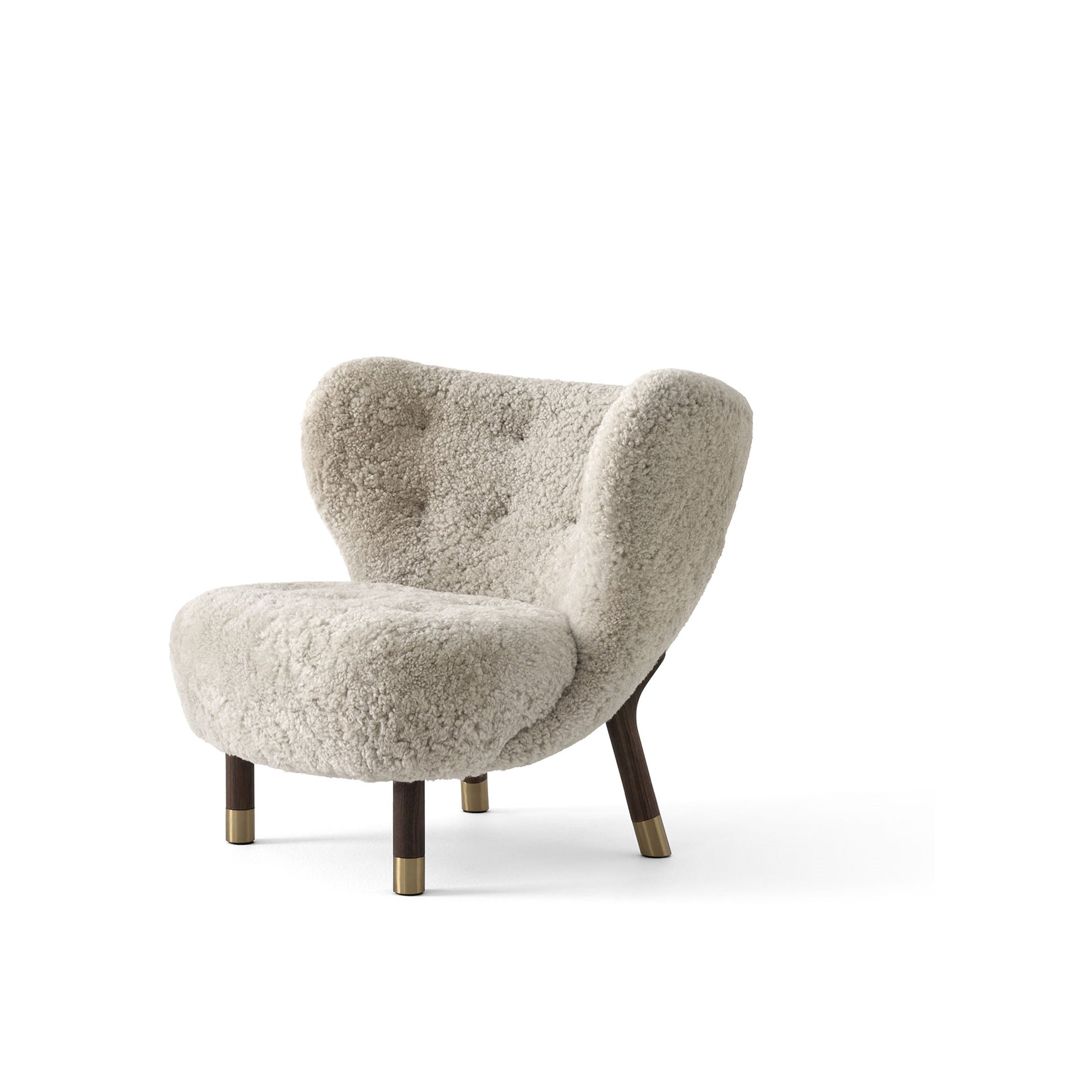 Little Petra VB1 Armchair by &tradition #Sheepskin Moonlight/ Walnut/ Brass Limited Edition