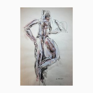 André Brechet, La Fée Arie, 1989, Watercolor-KHH-1282565