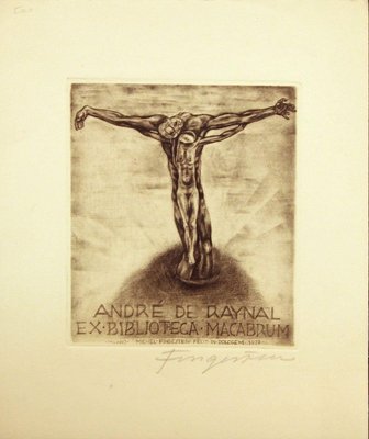 André De Raynal / Ex Biblioteca Macabrum - Etching by M. Fingesten - 1937 1937-ZCI-757388