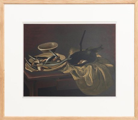 André Derain, Fish and Still Life, 1970s, Color Lithograph, Framed-WM-1325478