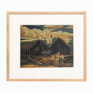 André Derain, Les Deux Hangars, 1970, Color Lithograph-WM-1190577