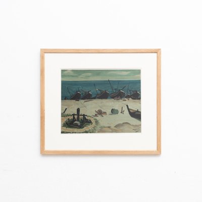 André Derain, The Small Harbour, 1970s, Color Lithograph, Framed-WM-1239819